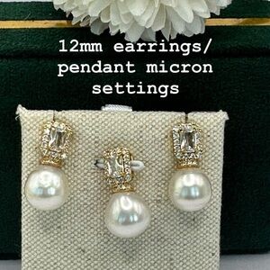 Authentic South sea pearls in micron settings